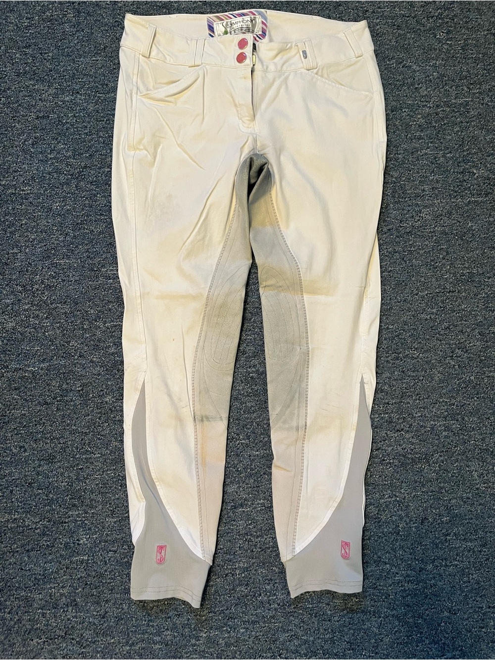 Tredstep Symphony White Women's Equestrian Riding Breeches Full Seat
